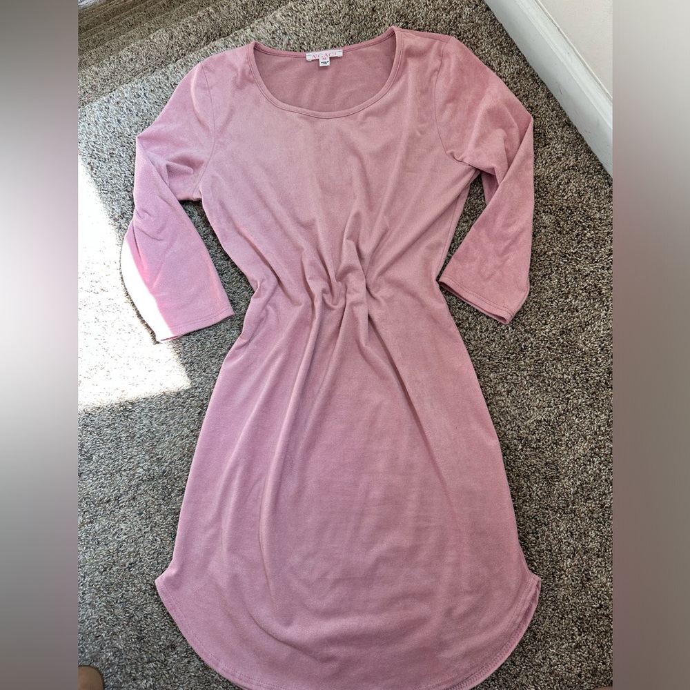 Pink Suede Dress